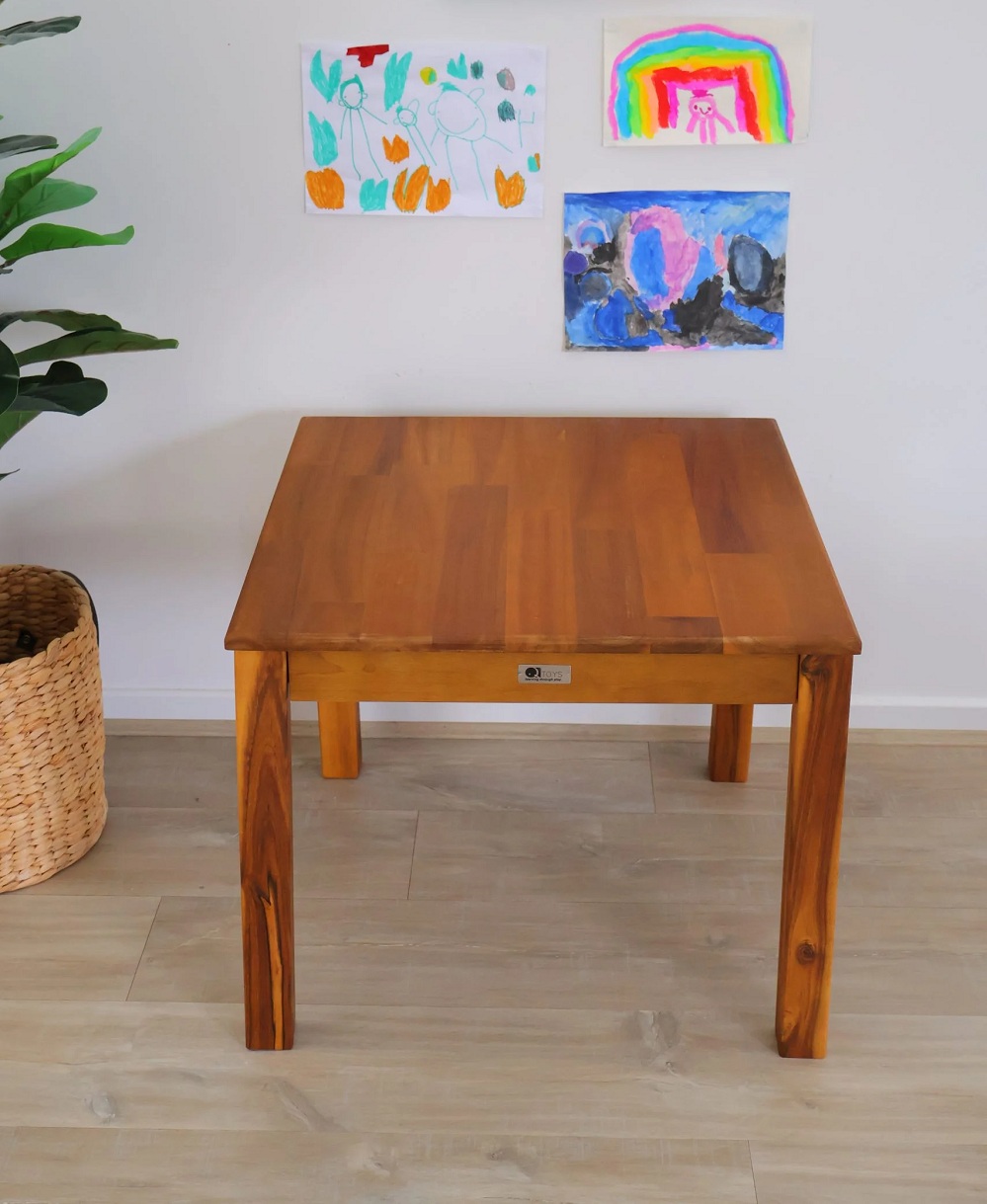qtoys hardwood square table qtoys hardwood square table