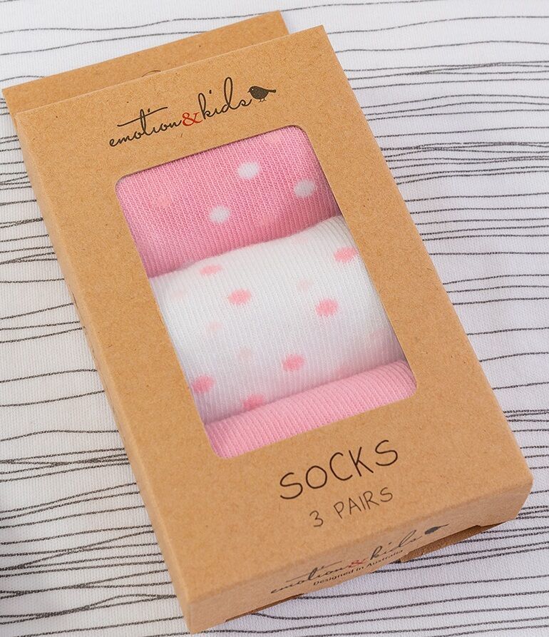 Pink Confetti Baby Sock Set