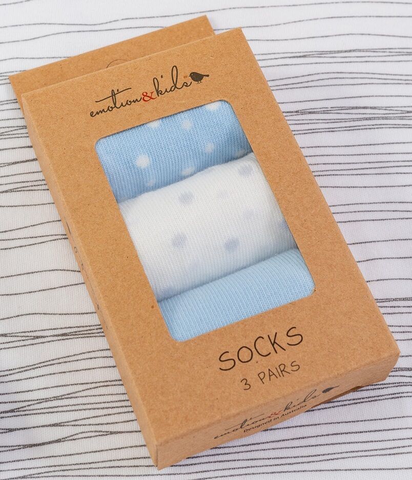 Blue Confetti Baby Sock Set