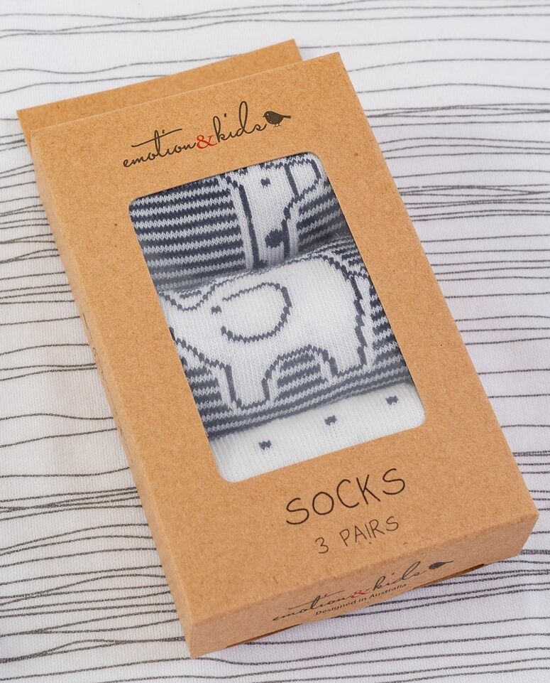 Navy Safari Baby Sock Set