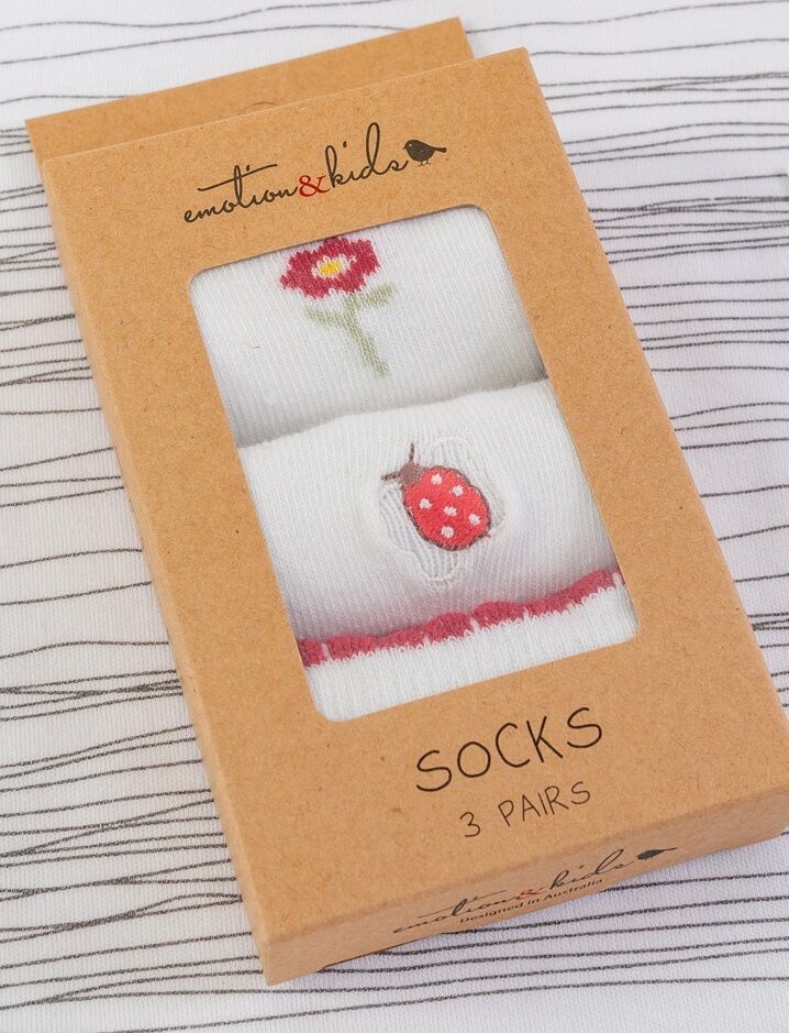 emotion and kids ladybug socks