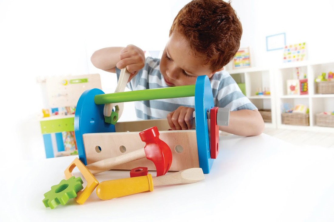 Hape My First Tool Box - Kid Playing Hape My First Tool Box - Kid Playing