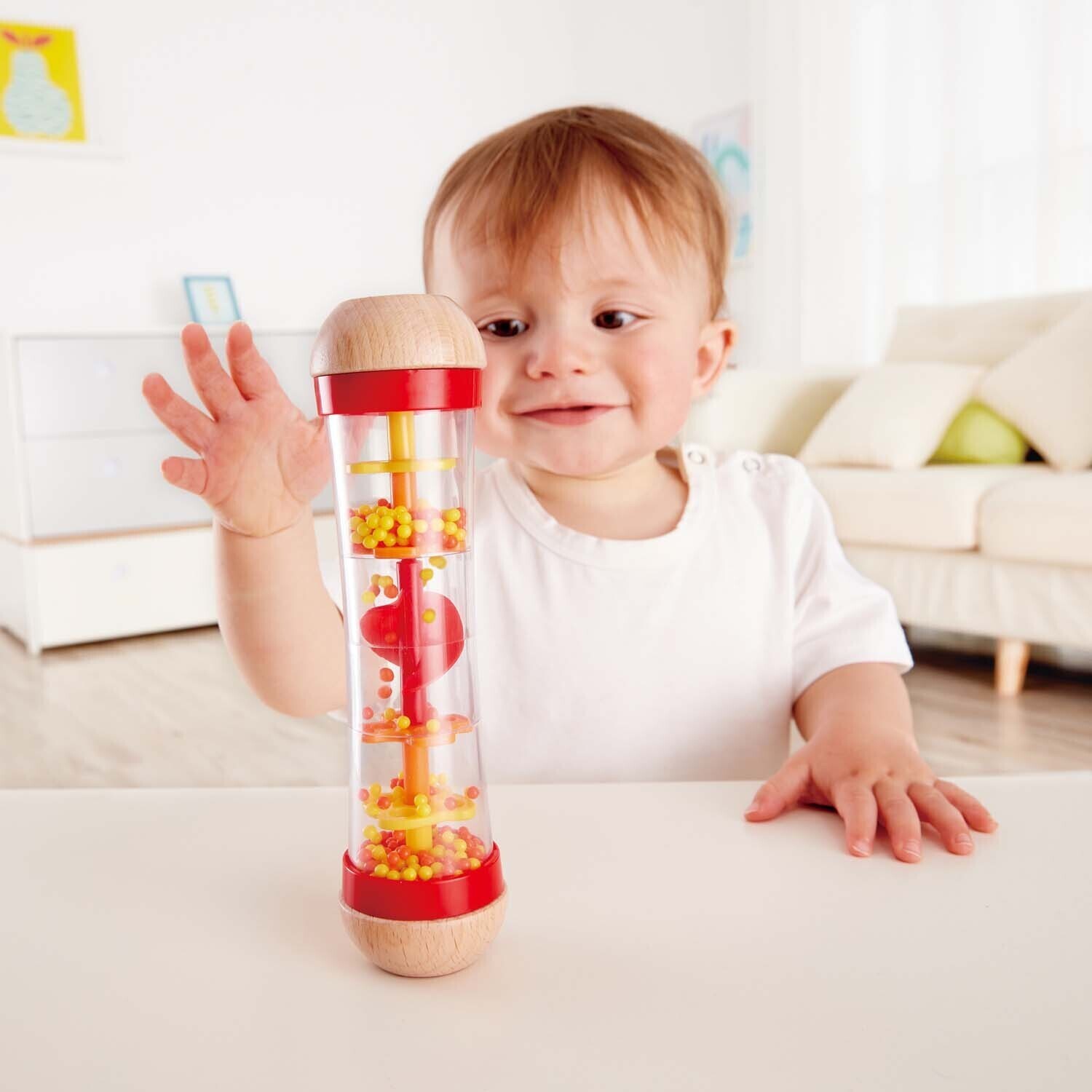 Hape Beaded Raindrop Red with Baby Hape Beaded Raindrop Red with Baby
