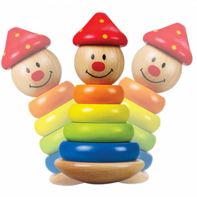 Hape Stack and Swivel Clown Toy