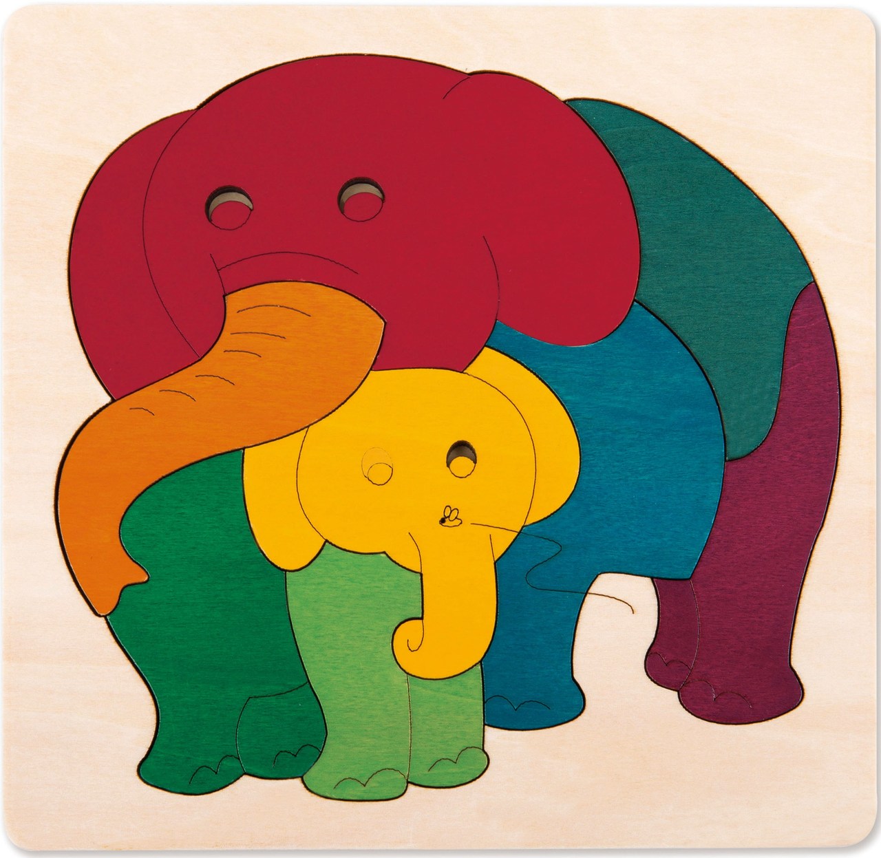 George Luck Elephant and Baby Puzzle