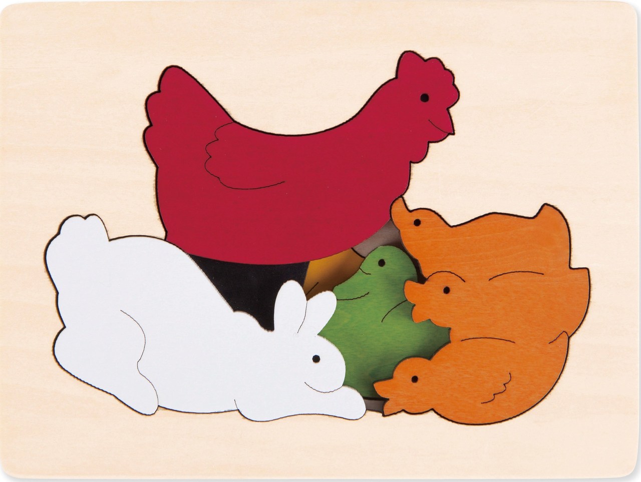 George Luck Chickens and Friends Layered Puzzle