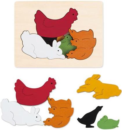 GEORGE LUCK CHICKENS & FRIENDS PUZZLE