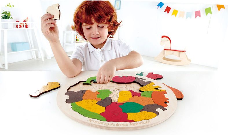 George Luck Amazing Animal Alphabet Puzzle Kid Playing