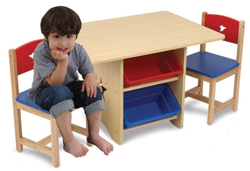 Star Table & 2 Chair Kid Playing