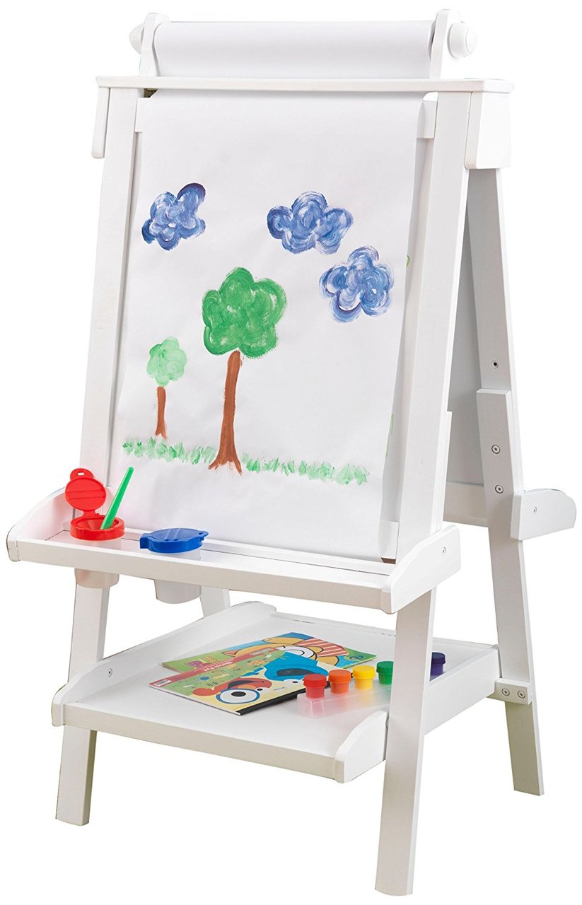 KidKraft Adjustable Wooden Easel - White