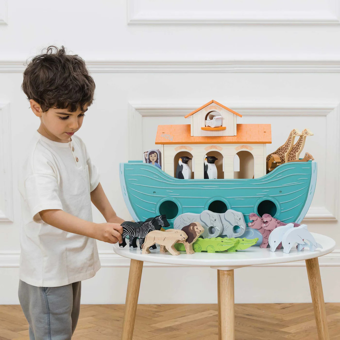 wooden noah's ark playset by le toy van wooden noah's ark playset by le toy van