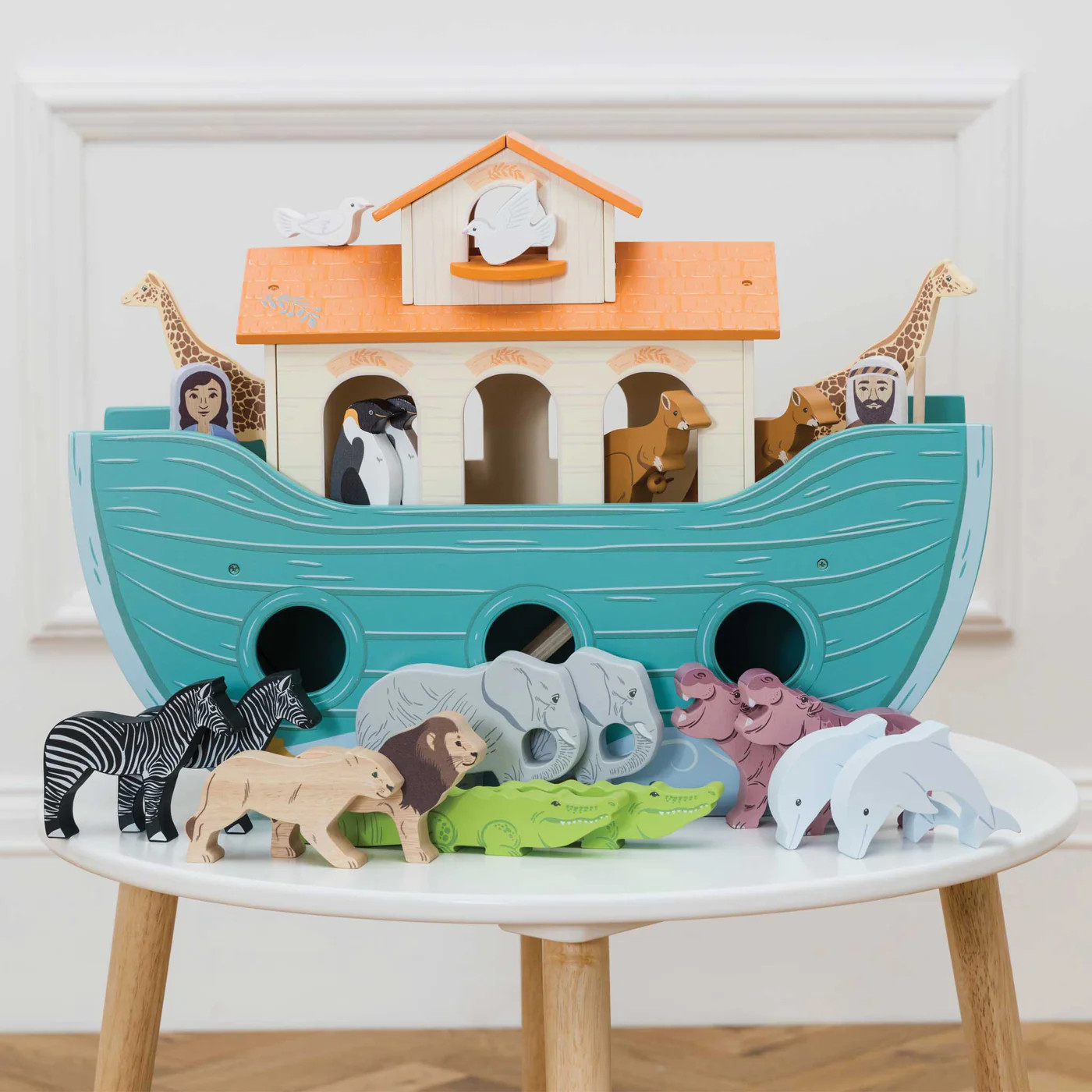 wooden noah ark toy playset wooden noah ark toy playset