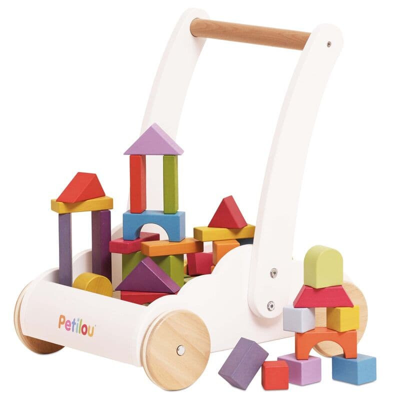  Le Toy Van Rainbow Cloud Baby Walker with Blocks