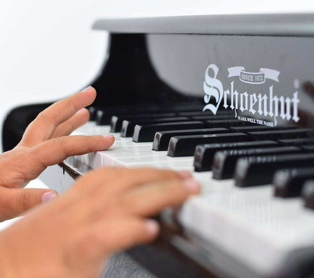 Schoenhut Black Baby Grand Piano