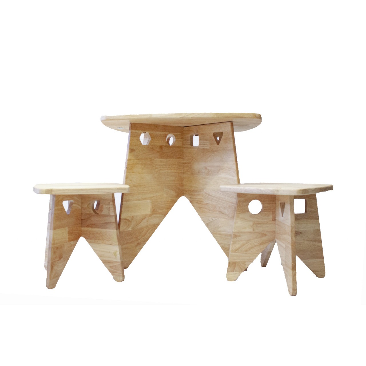 retro wooden stool set (table not included)