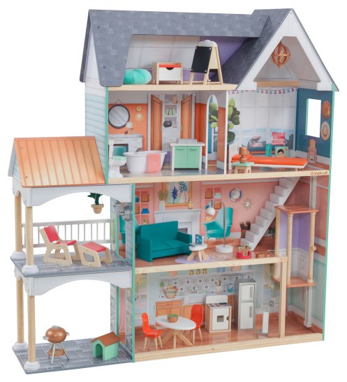 Kidkraft Dahlia Mansion Dollhouse with EZ Kraft Assembly Set