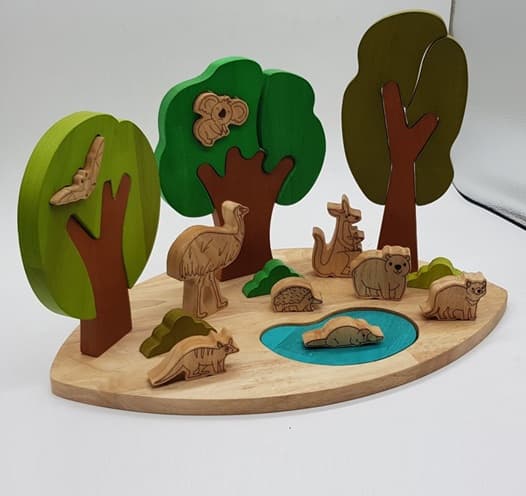 aussie landscape wooden setting small world play