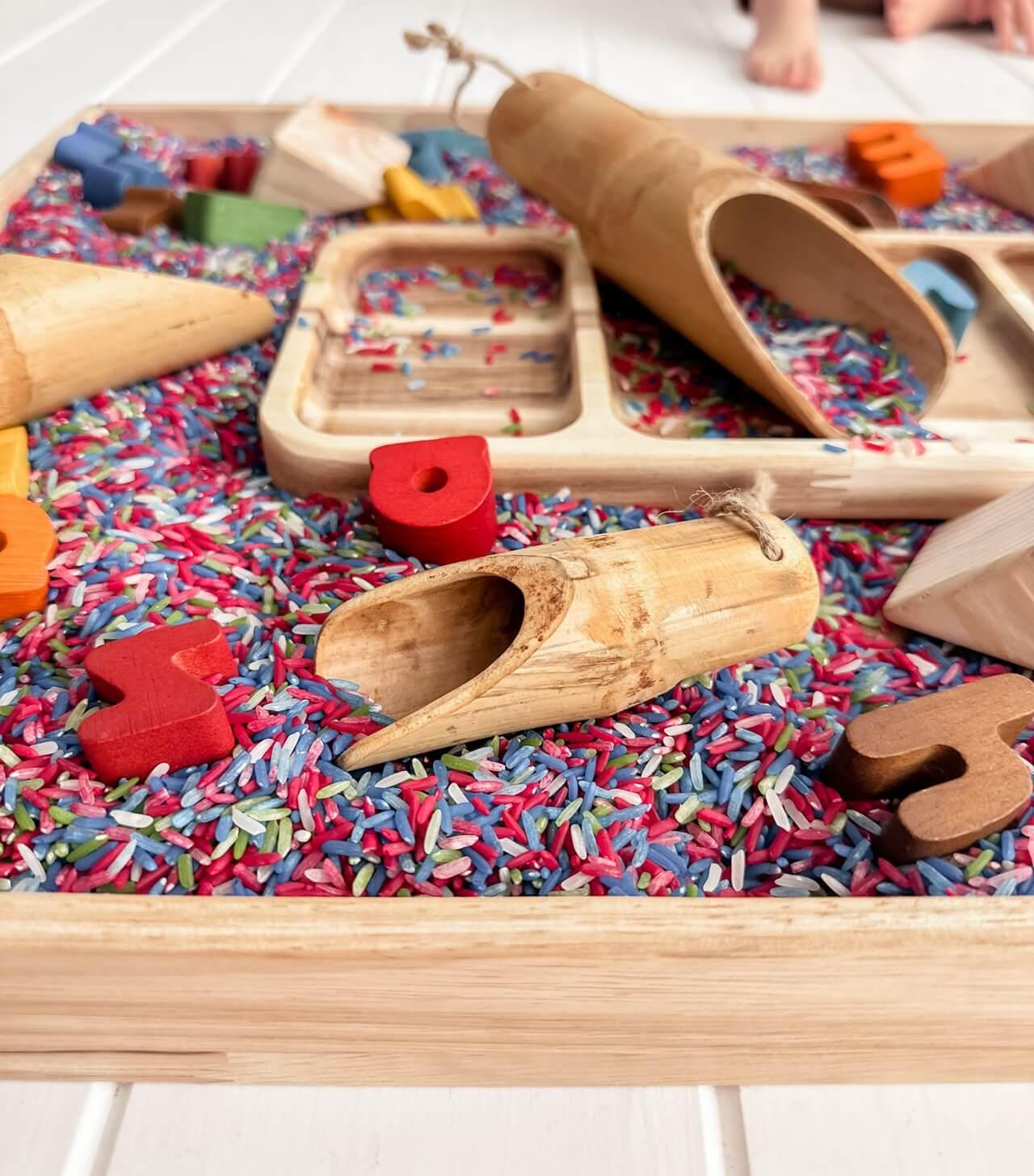 Qtoys Bamboo Scoops Set of 3 sensory play