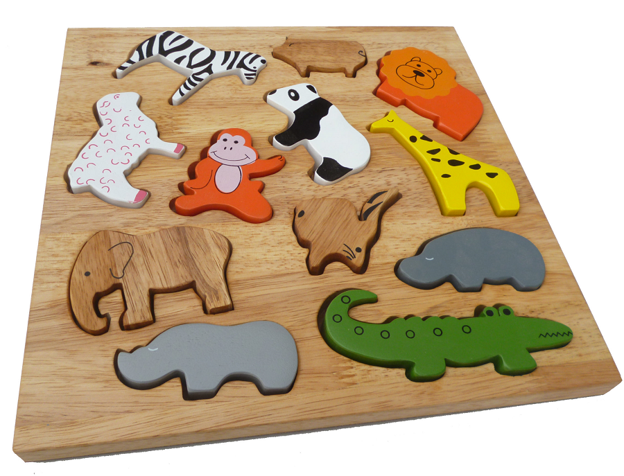 Qtoys Animal Play Set & Puzzle