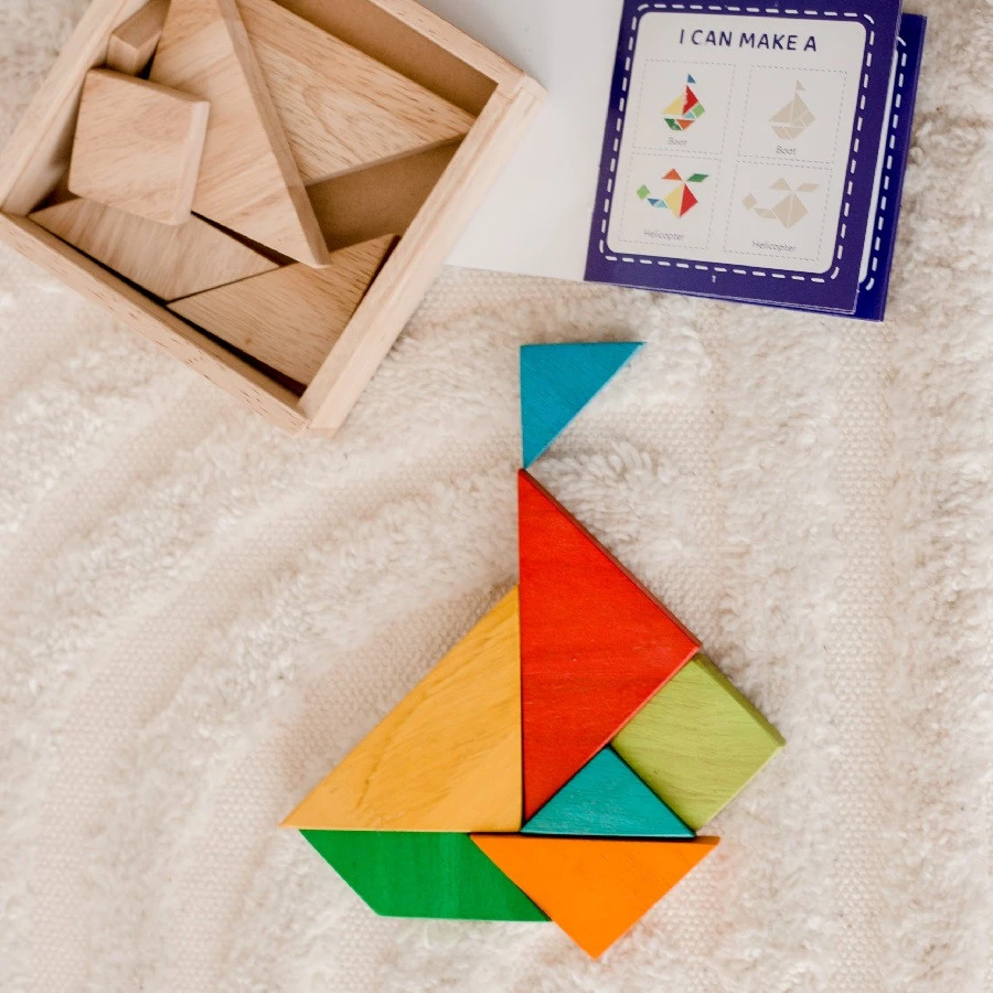 qtoys wooden double tangram toy