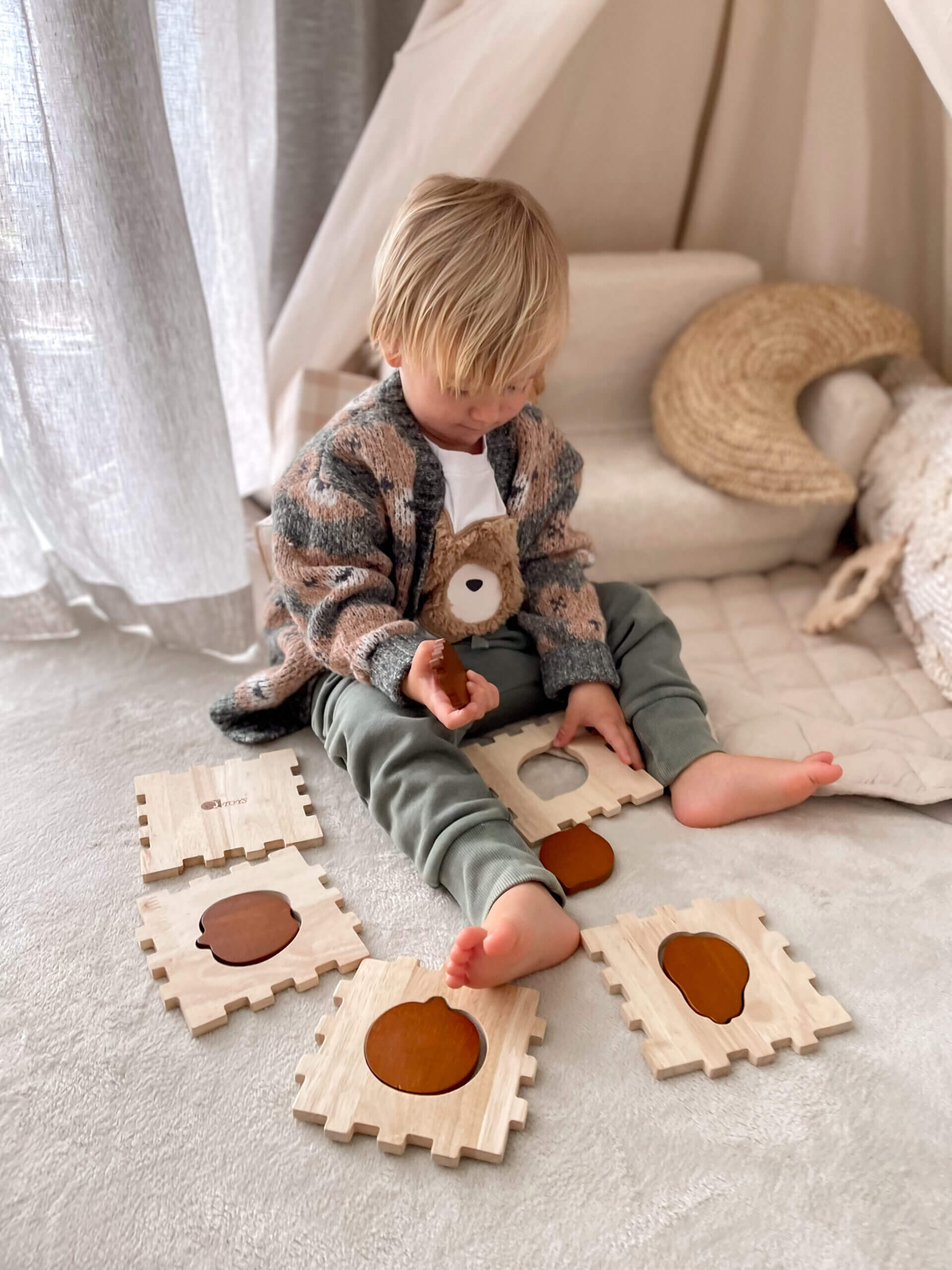Qtoys Fruit Puzzle Box