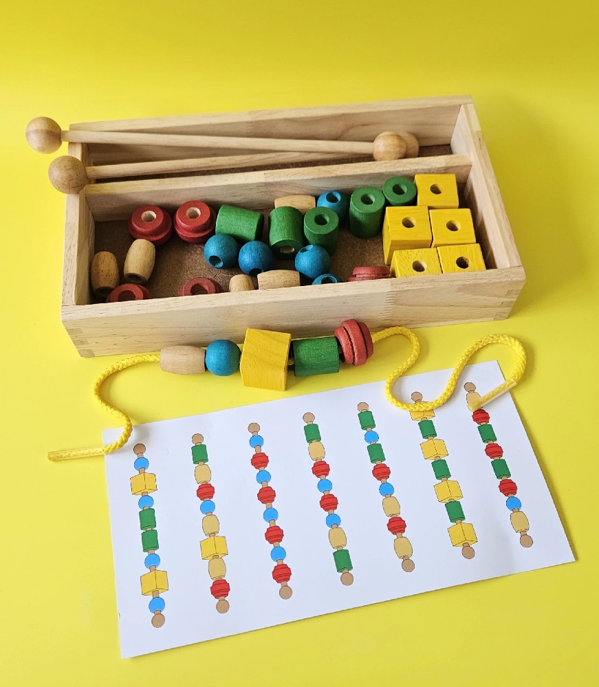 wooden lacing bead set with prompts wooden lacing bead set with prompts