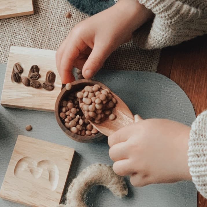 wooden spoon scrooping spoon