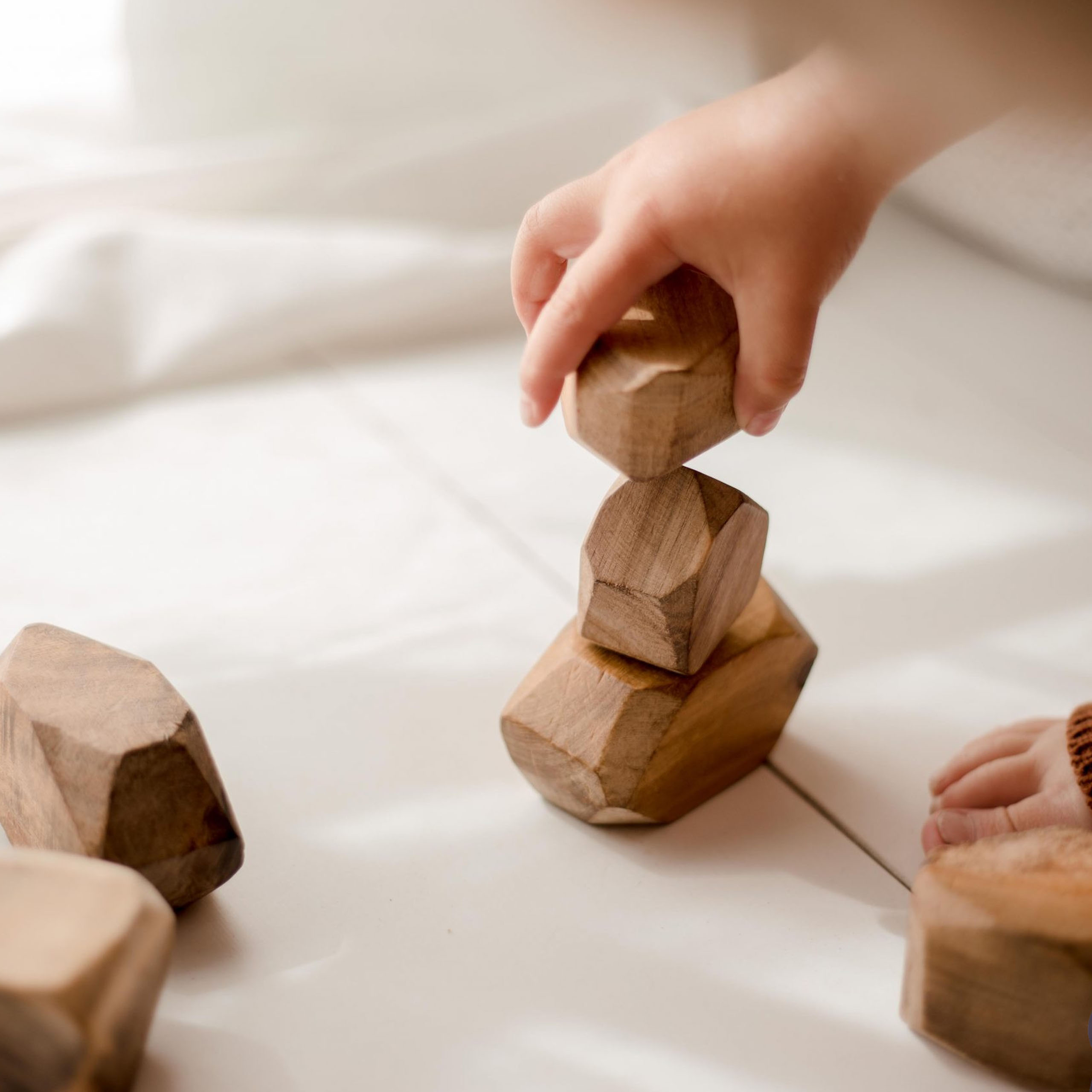 Qtoys Natural Wooden Gems in play