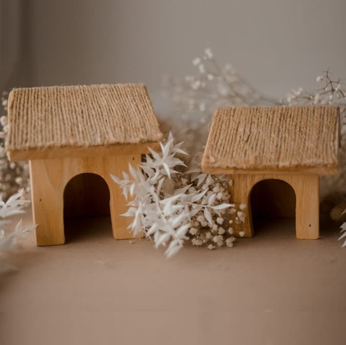 qtoys mini wooden fairy houses