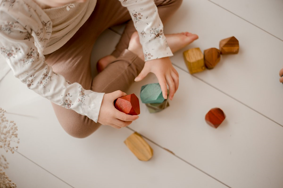 Coloured Wooden Stacking Gems