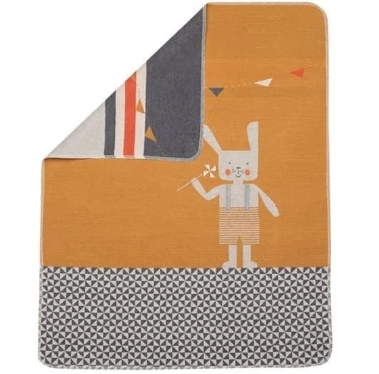 Gold Bunny Rabbit Juwel Bassinet Blanket