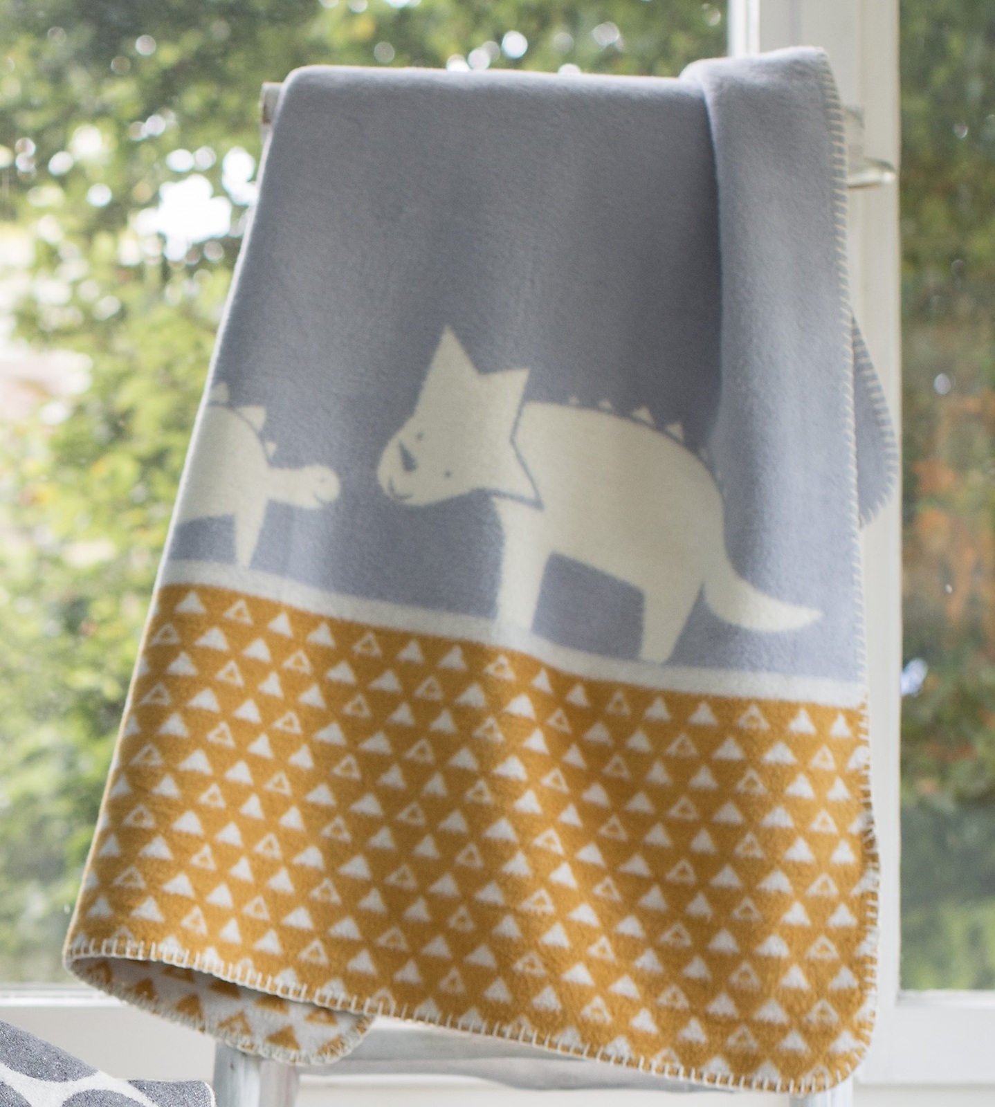 David Fussenegger Light Blue Dinosaur Mila Bassinet