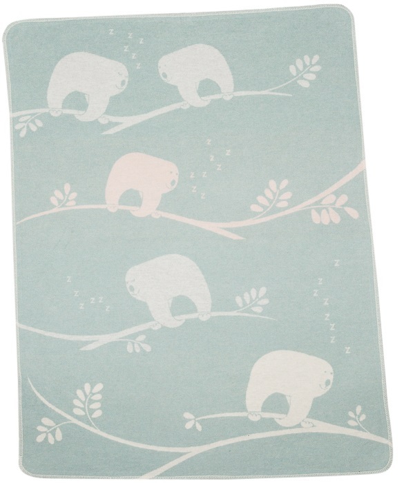 David Fussenegger Light Green Sloths Juwel Bassinet Blanket David Fussenegger Light Green Sloths Juwel Bassinet Blanket