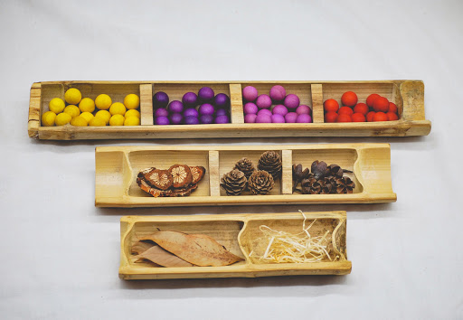 Qtoys Bamboo Sorting Trays Qtoys Bamboo Sorting Trays