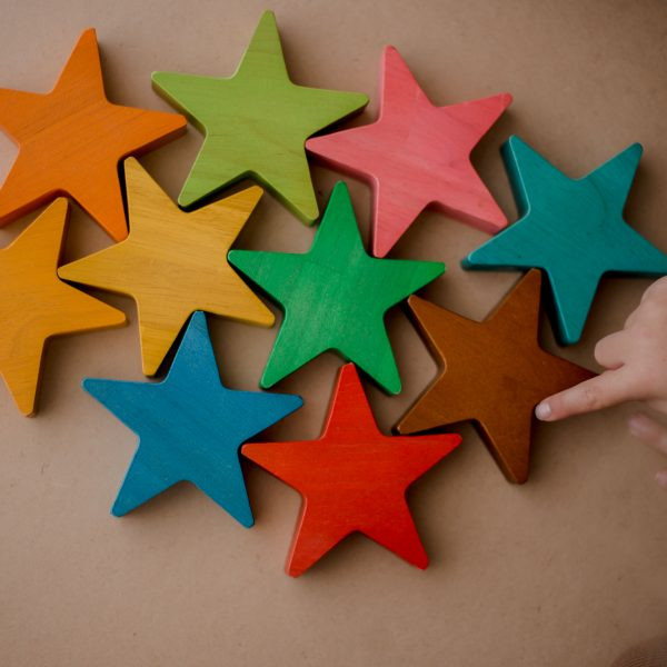 Wooden Stars set of 10