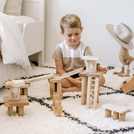qtoys bamboo building block set