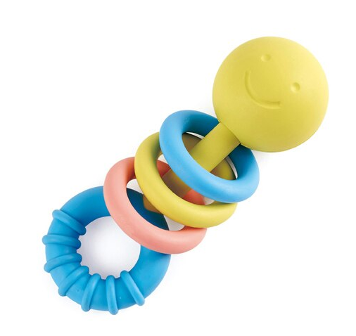 hape rattling ring teether toy