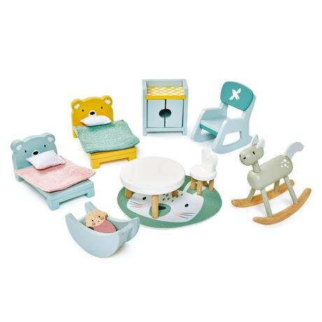 Tender Leaf Toys Dovetail Kidsroom Wooden Furniture Set for Dolls House