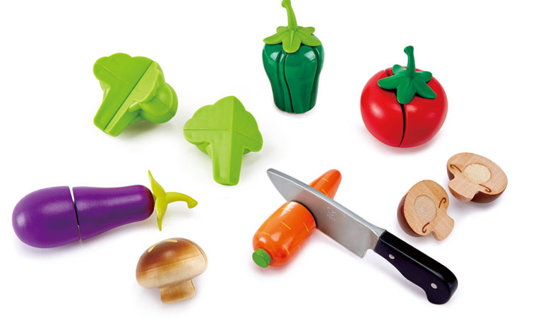 Hape Garden Vegetables pretend play food vegetables with velcro Hape Garden Vegetables pretend play food vegetables with velcro