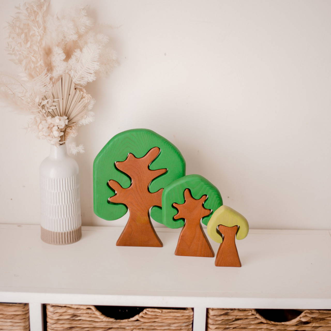 Qtoys Coloured Wooden Trees