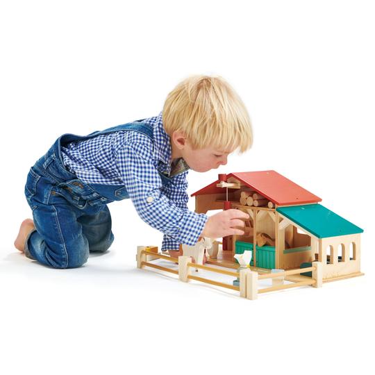 Tenderleaf Wooden Toy Farm Set 2 Tenderleaf Wooden Toy Farm Set 2