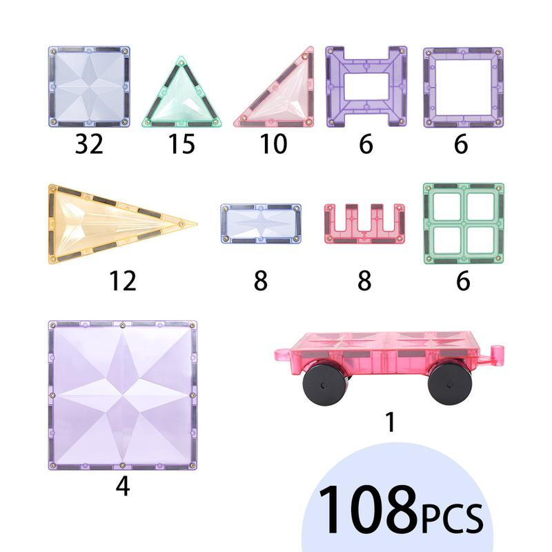 MNTL Magnetic Tiles - PASTEL little engineers set 3