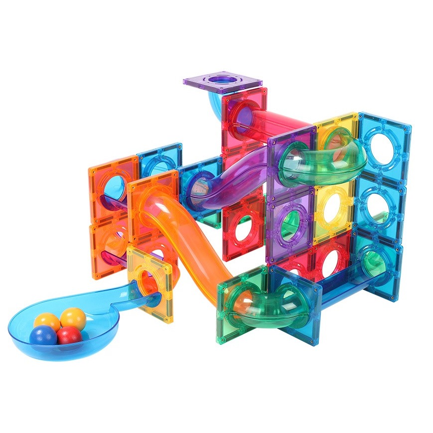 magnetic tile ball run