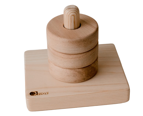 Qtoys Montessori Vertical ring stacker