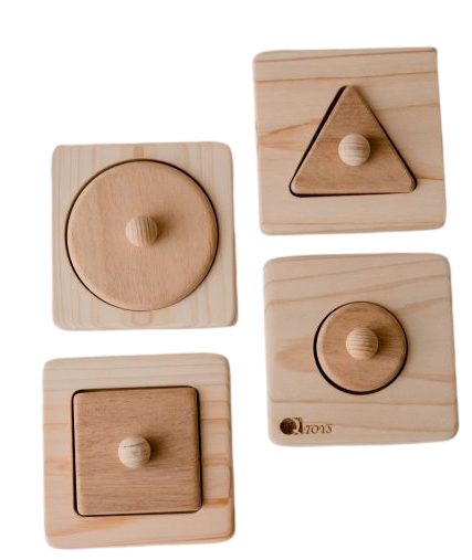 Qtoys Single Shape Puzzle set of 4