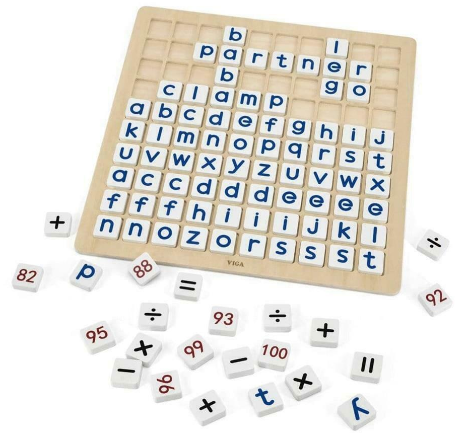 Viga Learning Grid Alphabet + Numbers Showing Letters Viga Learning Grid Alphabet + Numbers Showing Letters