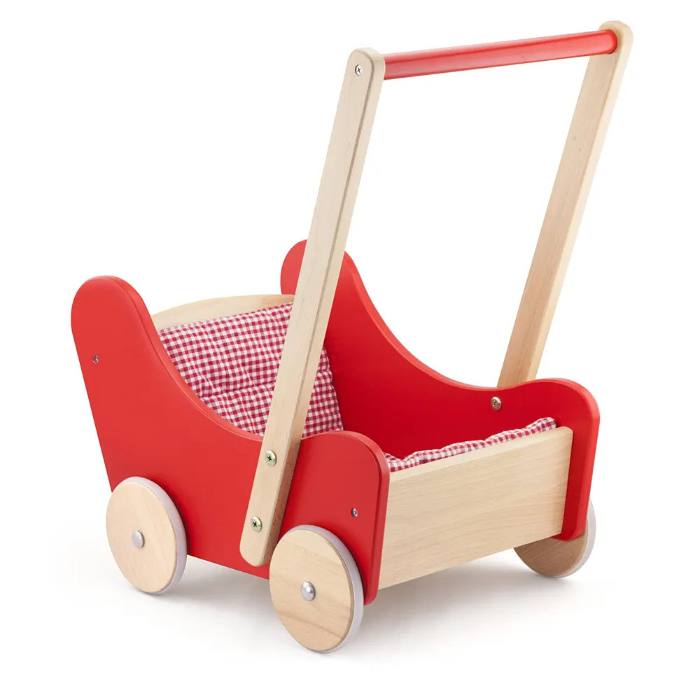 viga red wooden wagon pram viga red wooden wagon pram
