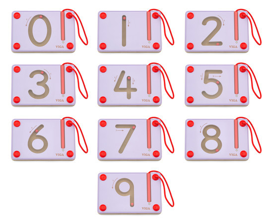 viga tracing numbers magnetic 10 piece set educational toy