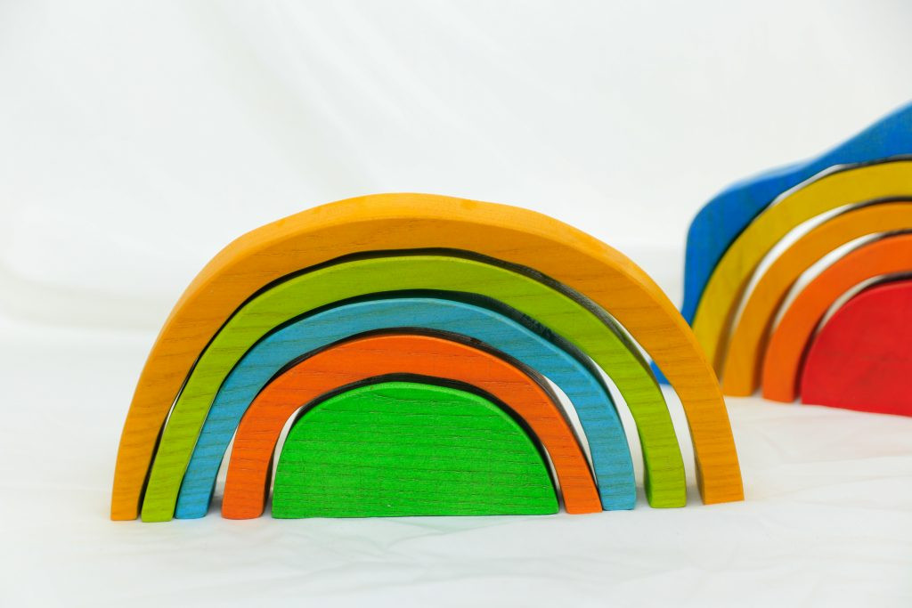 Colourful rainbow Block