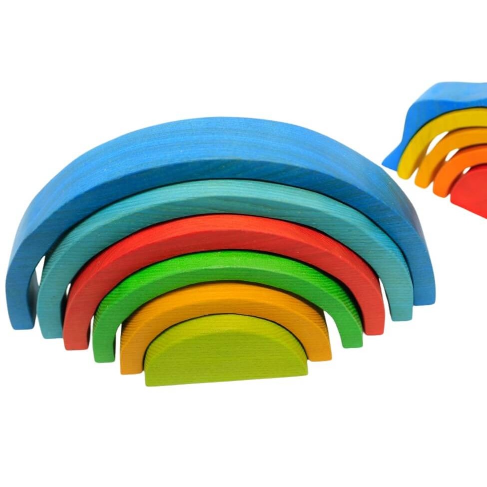 Large Color rainbow Blocks 6 pcs